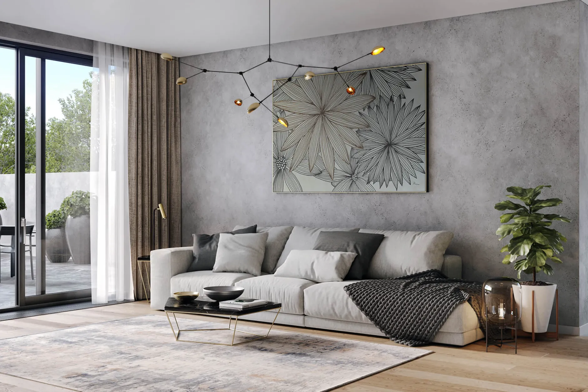 Öl Gemälde 'Flower Ornaments' | Handgemaltes Unikat