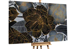 Öl Gemälde 'Flowers in Gravure' | Handgemaltes Unikat