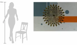 Öl Gemälde 'Geometric Sun' | Handgemaltes Unikat