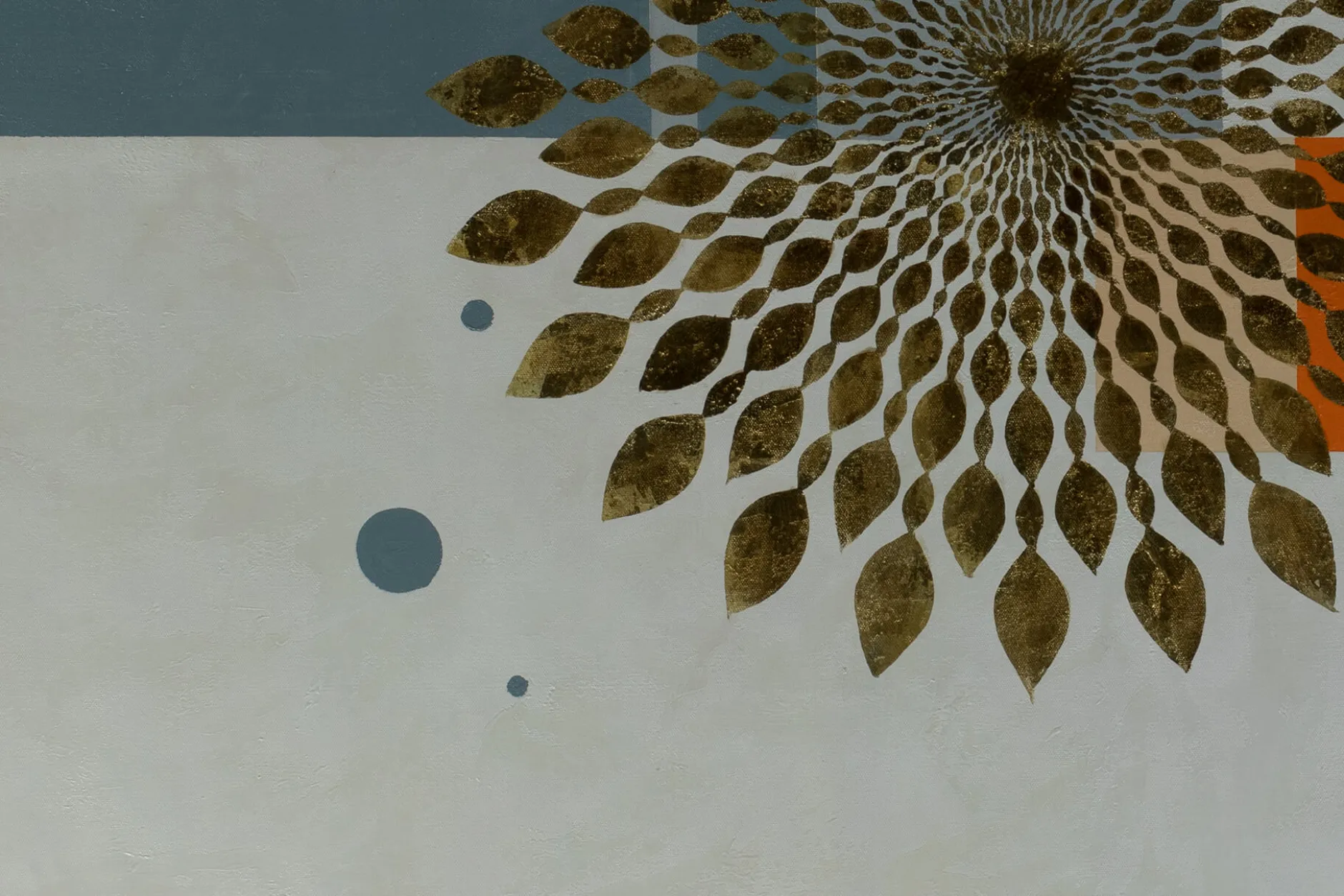 Öl Gemälde 'Geometric Sun' | Handgemaltes Unikat