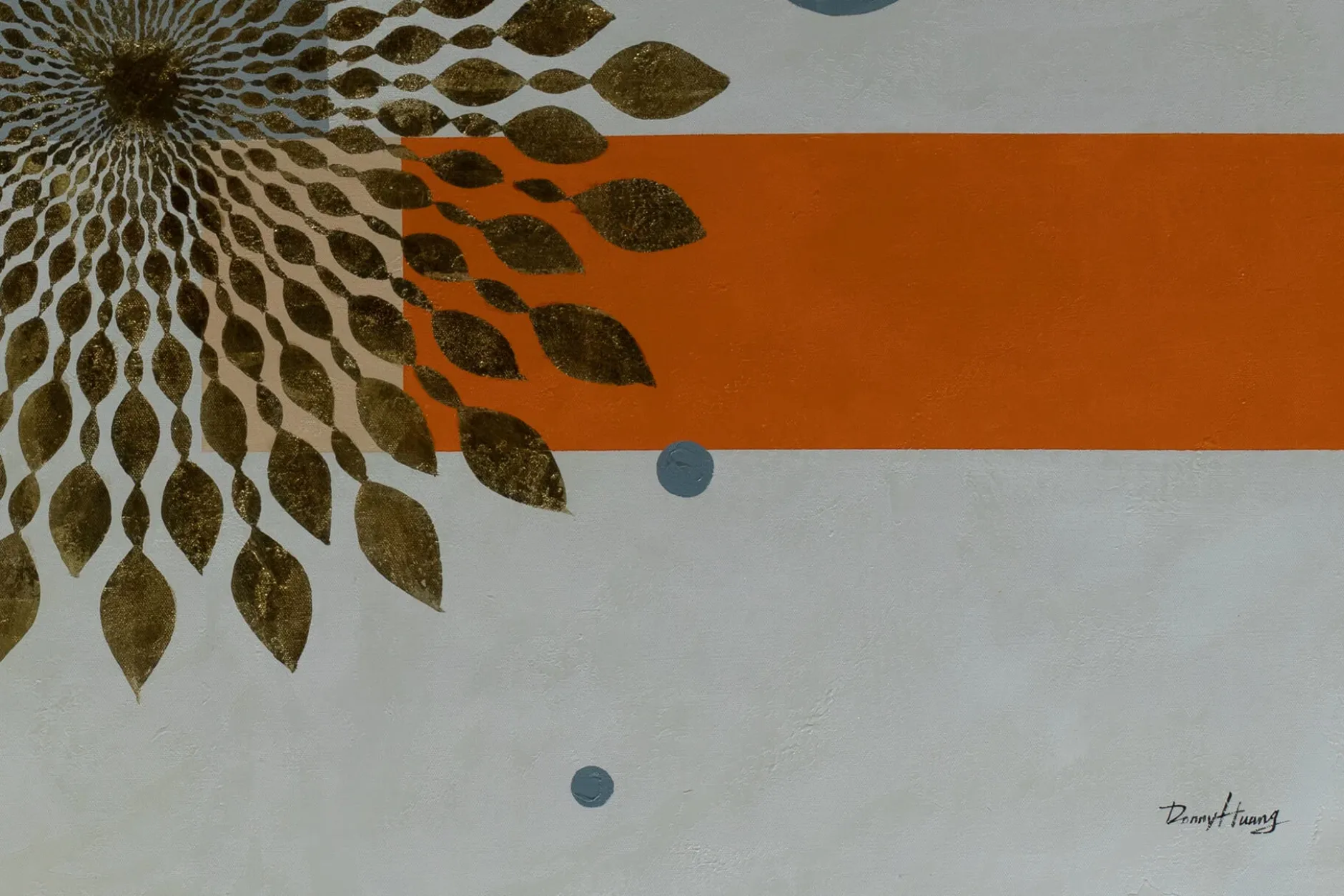 Öl Gemälde 'Geometric Sun' | Handgemaltes Unikat