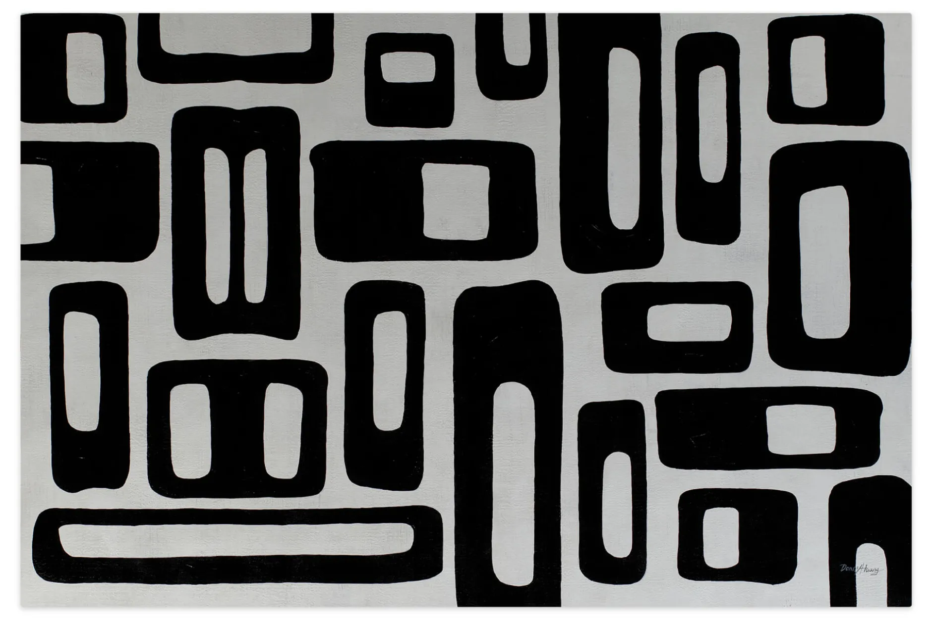 Öl Gemälde 'Geometry Depths' | Handgemaltes Unikat