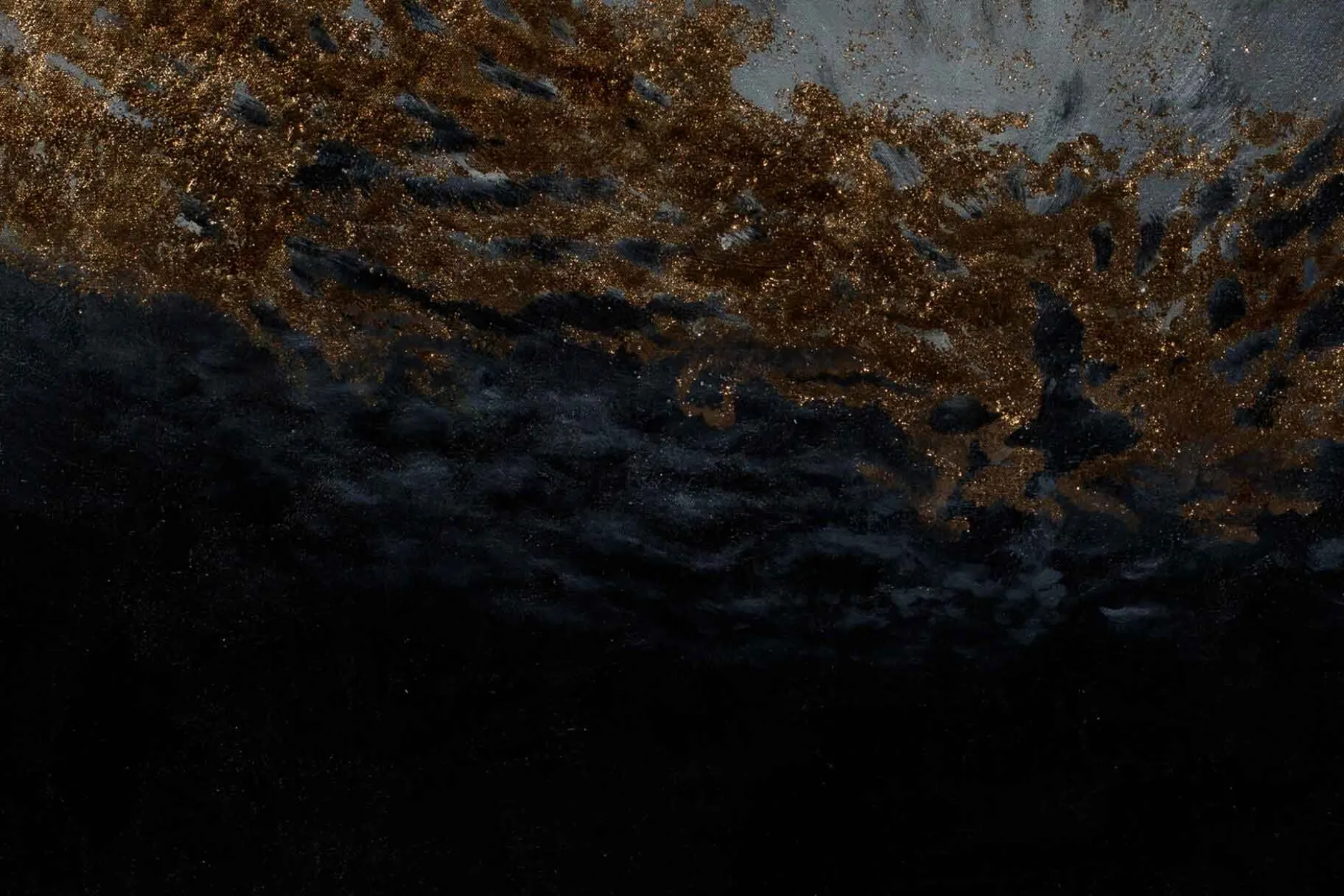 Öl Gemälde 'Gilded Darkness' | Handgemaltes Unikat