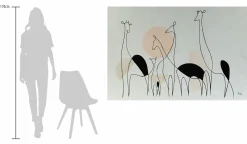 Öl Gemälde 'Giraffenfamilie' | Handgemaltes Unikat