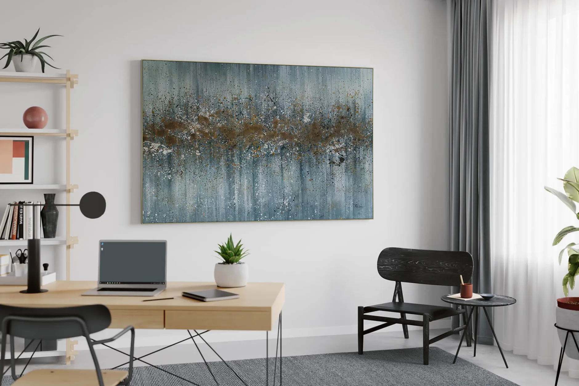 Öl Gemälde 'Gleaming Inspiration' | Handgemaltes Unikat