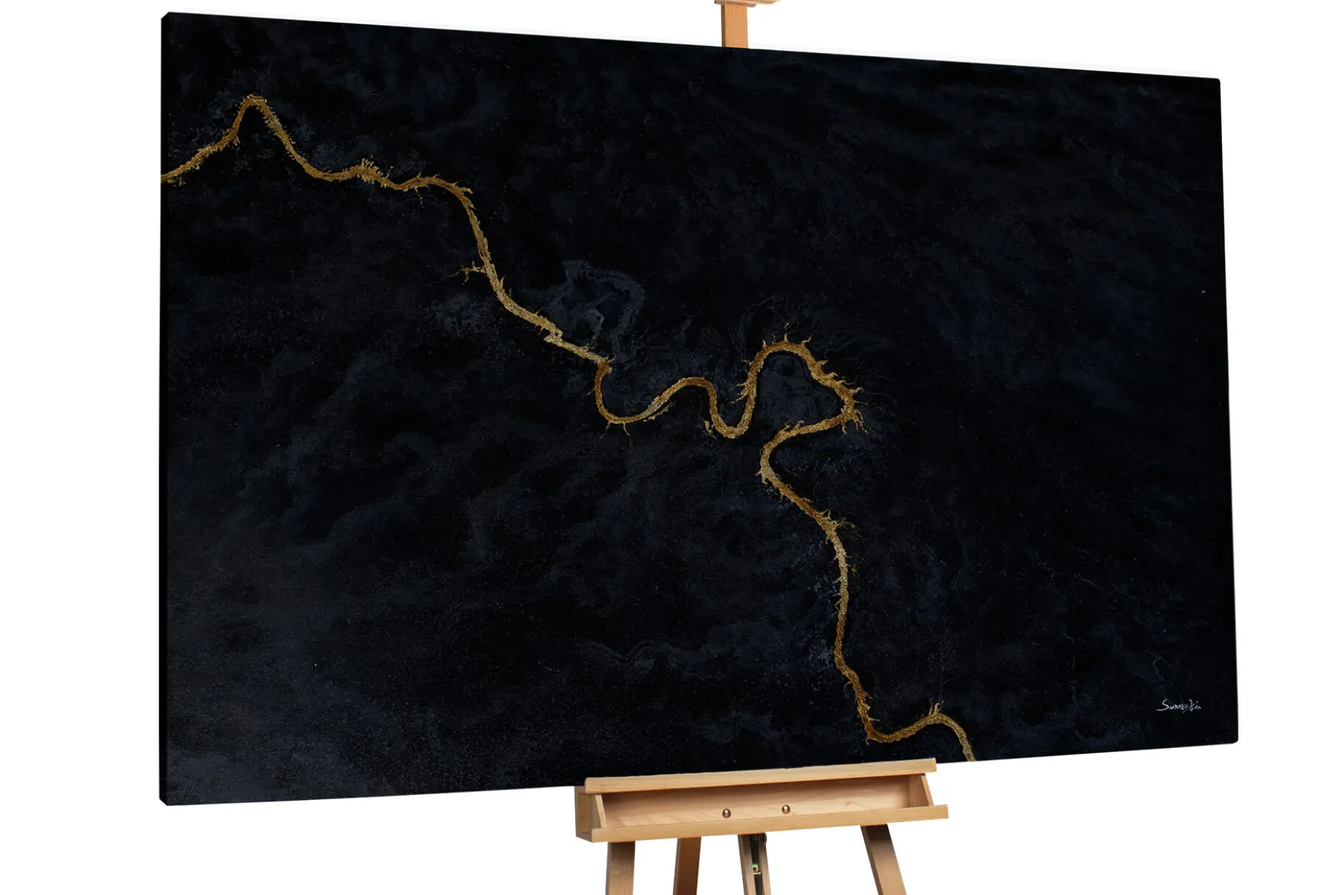 Öl Gemälde 'Golden Divination' | Handgemaltes Unikat
