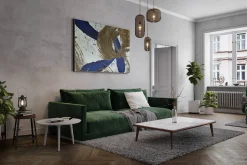 Öl Gemälde 'Gold in Indigo' | Handgemaltes Unikat