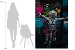 Öl Gemälde 'Graffiti Balance' | Handgemaltes Unikat