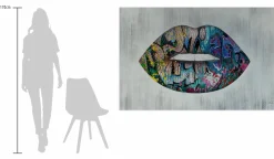 Öl Gemälde 'Graffiti Lips' | Handgemaltes Unikat