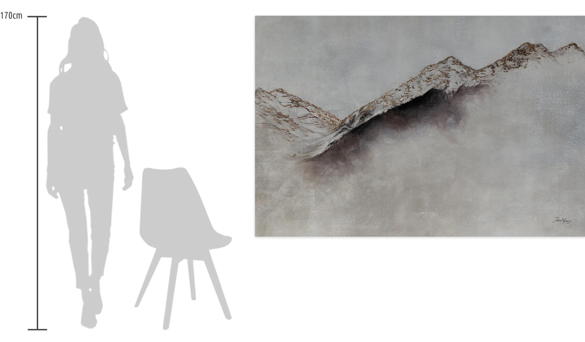 Öl Gemälde 'Gray Gradation' | Handgemaltes Unikat