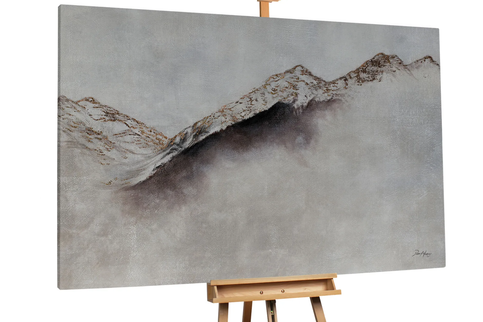 Öl Gemälde 'Gray Gradation' | Handgemaltes Unikat