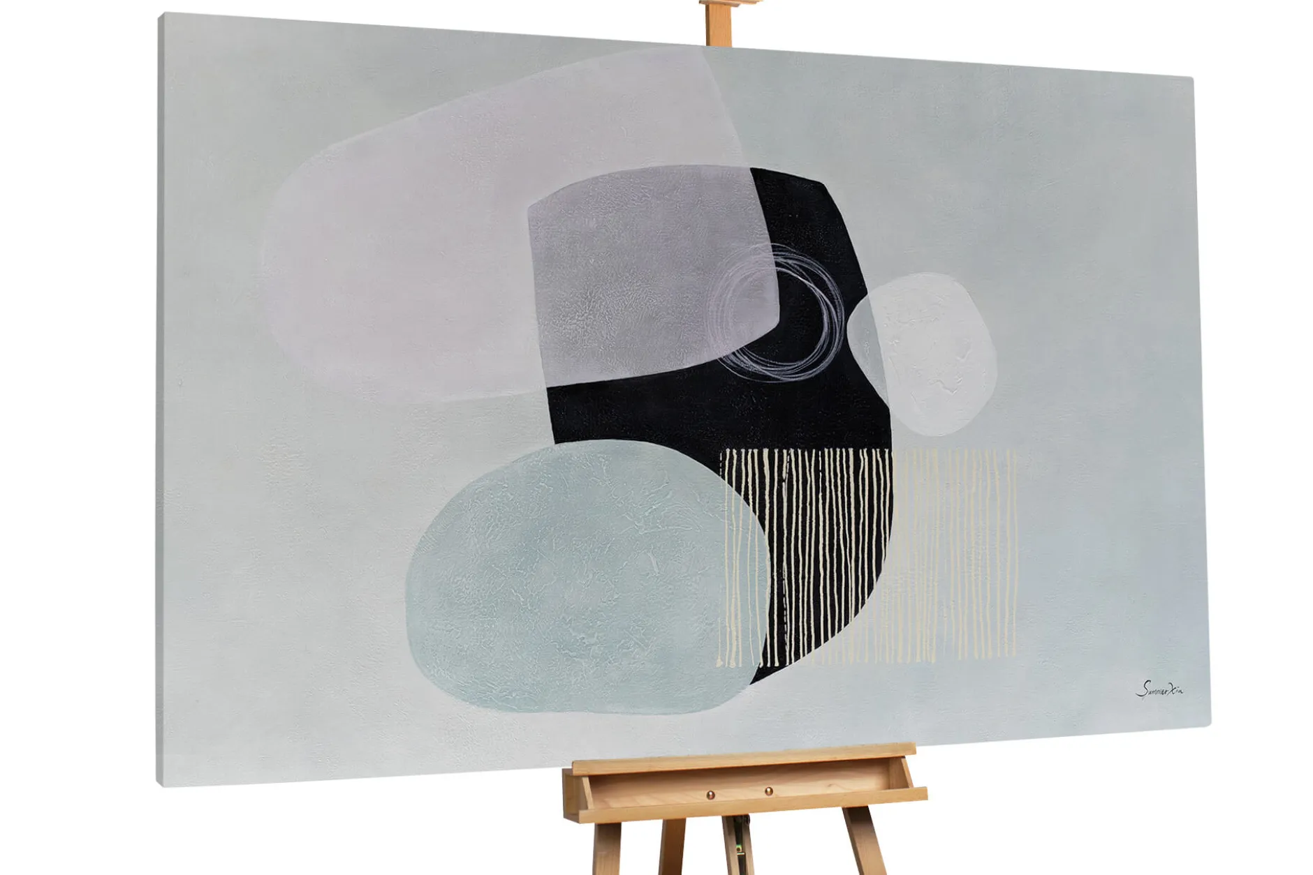 Öl Gemälde 'Grey Contemplation' | Handgemaltes Unikat