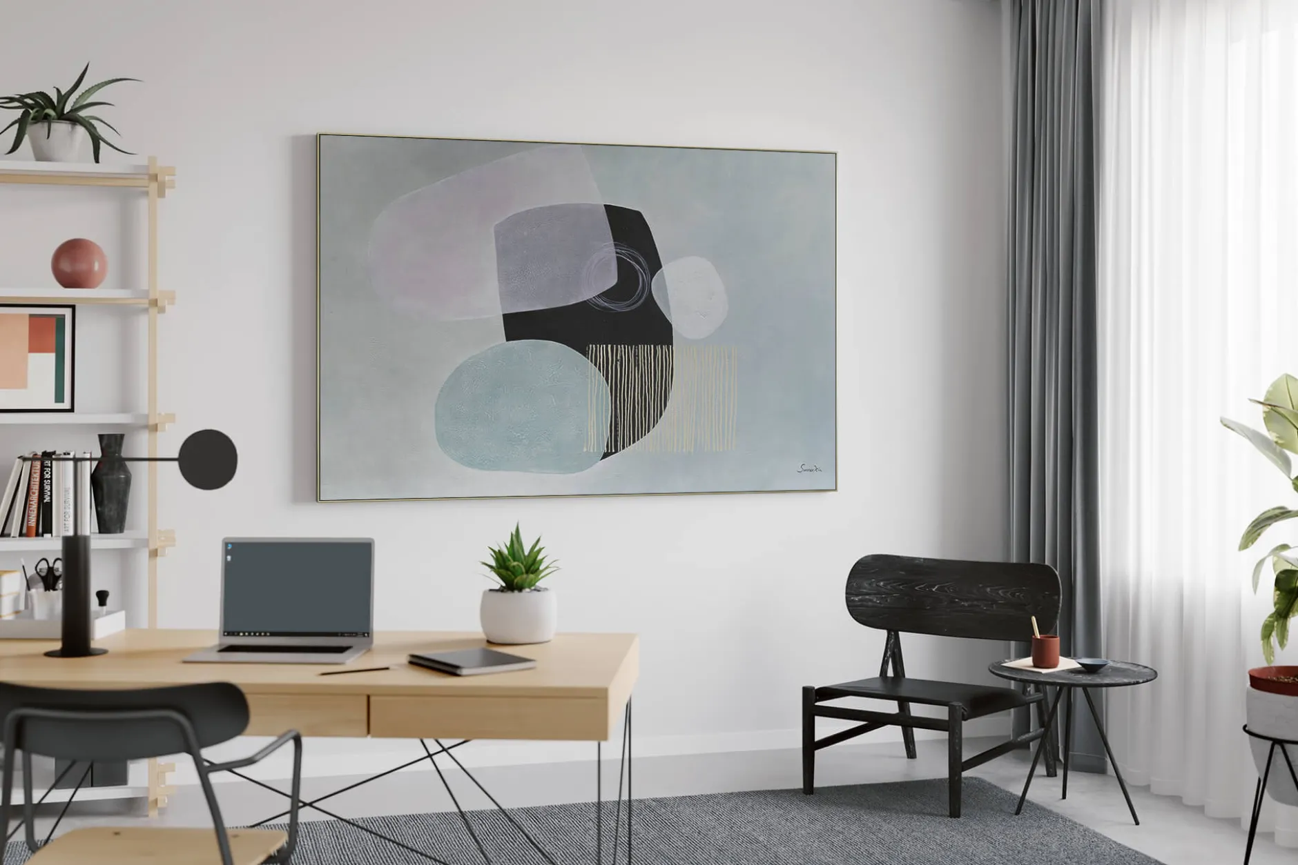 Öl Gemälde 'Grey Contemplation' | Handgemaltes Unikat