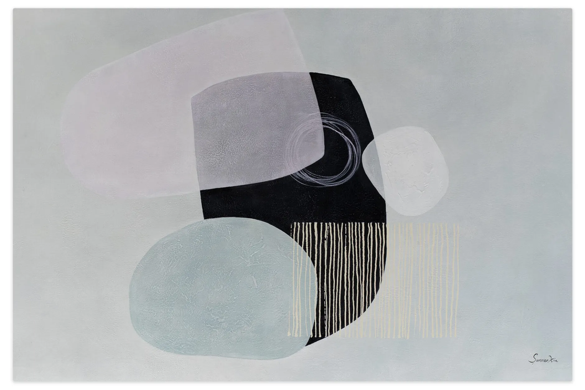Öl Gemälde 'Grey Contemplation' | Handgemaltes Unikat