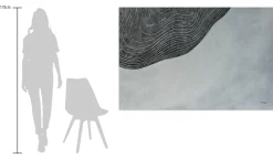 Öl Gemälde 'Grey Formation' | Handgemaltes Unikat
