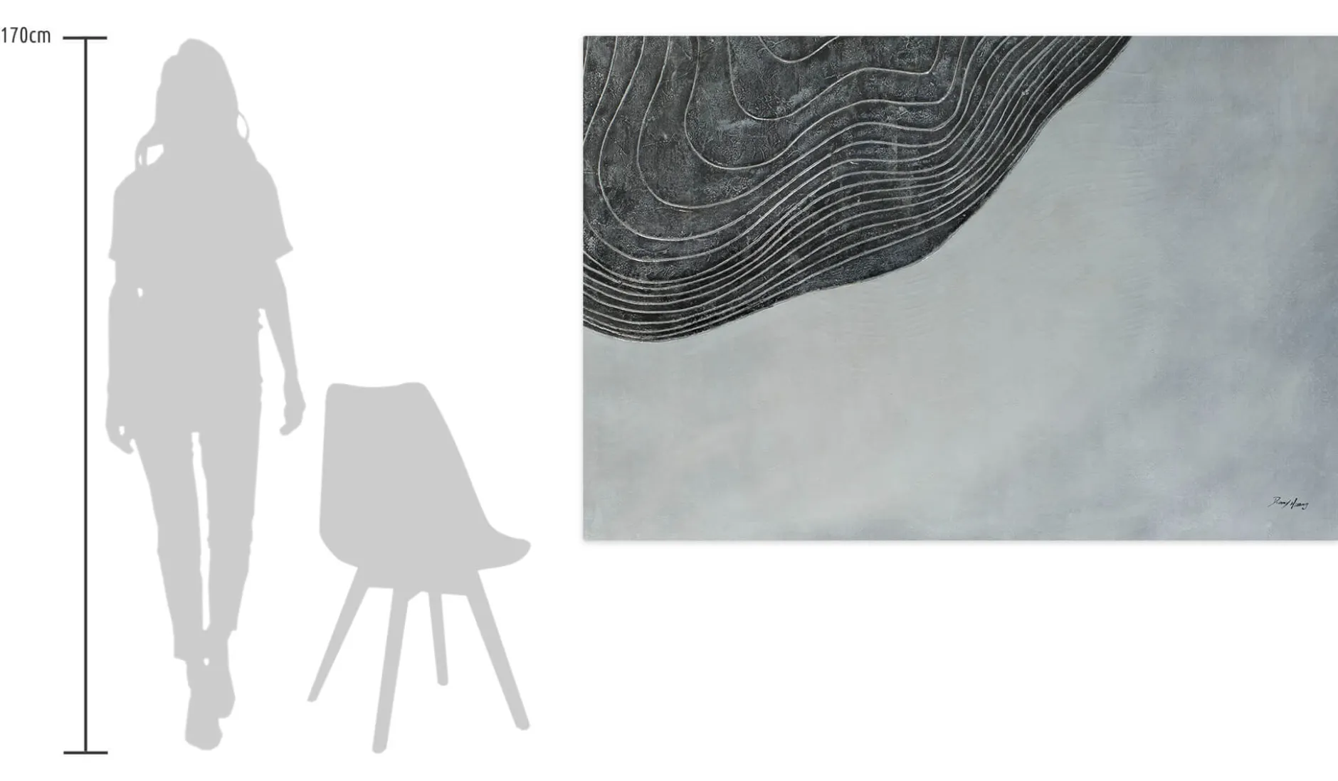 Öl Gemälde 'Grey Formation' | Handgemaltes Unikat