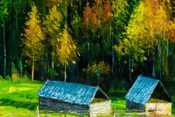 Öl Gemälde 'Herbstliche Idylle' | Handgemaltes Unikat