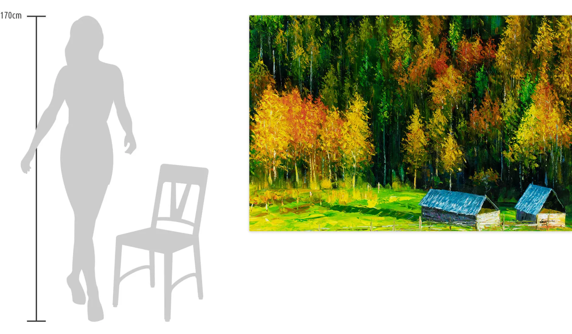 Öl Gemälde 'Herbstliche Idylle' | Handgemaltes Unikat