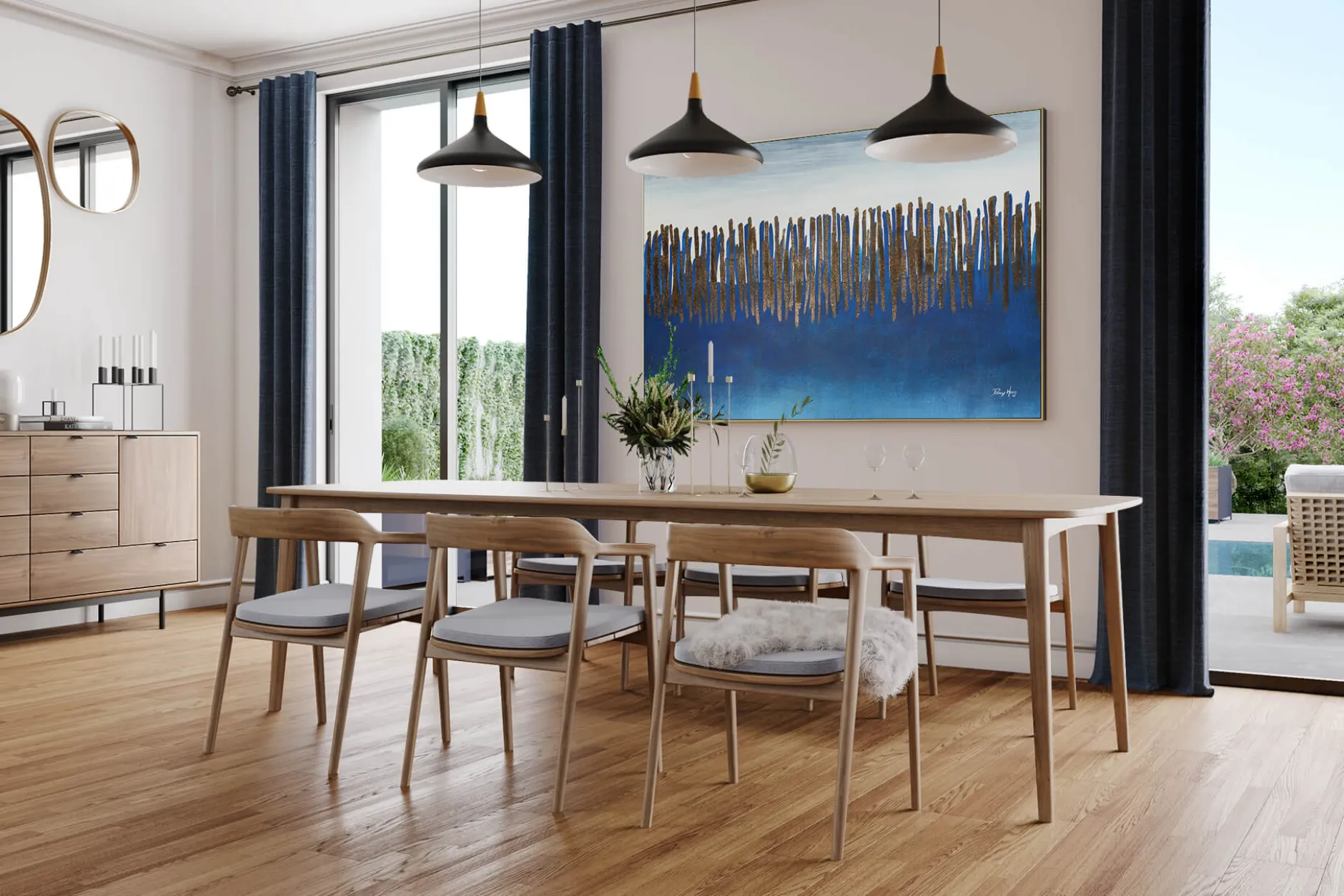 Öl Gemälde 'Horizon Lines' | Handgemaltes Unikat