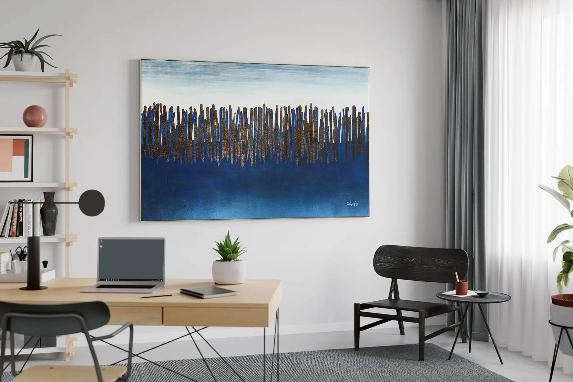 Öl Gemälde 'Horizon Lines' | Handgemaltes Unikat