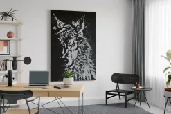 Öl Gemälde 'Im Auge des Wolfes' | Handgemaltes Unikat
