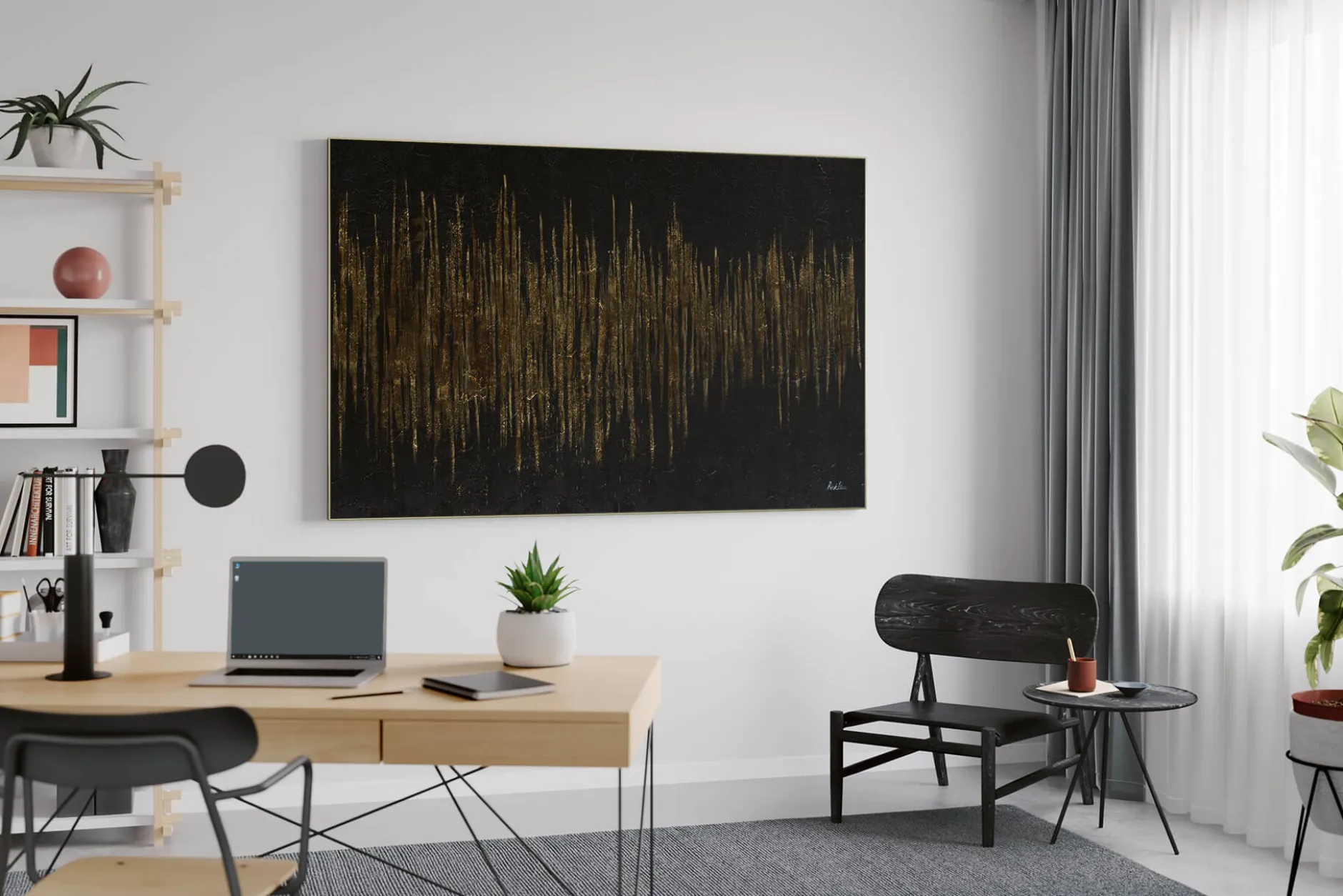 Öl Gemälde 'Infinity Lines' | Handgemaltes Unikat