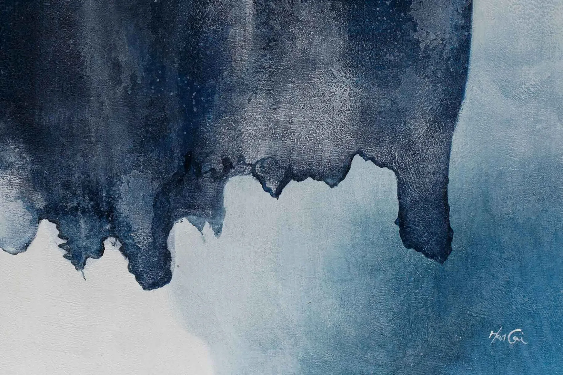 Öl Gemälde 'Inside the Glacier' | Handgemaltes Unikat