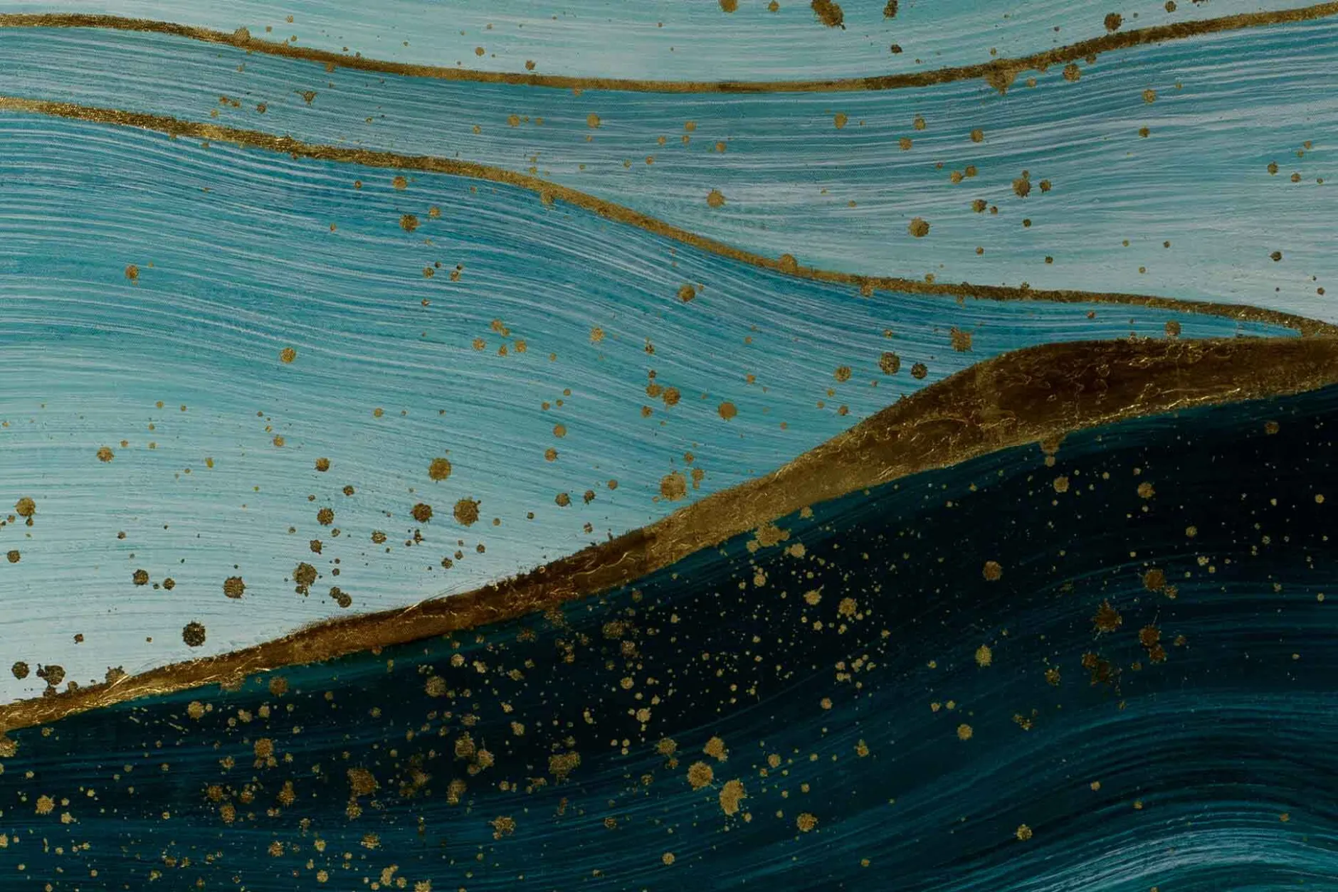 Öl Gemälde 'In turquoise Shimmer' | Handgemaltes Unikat