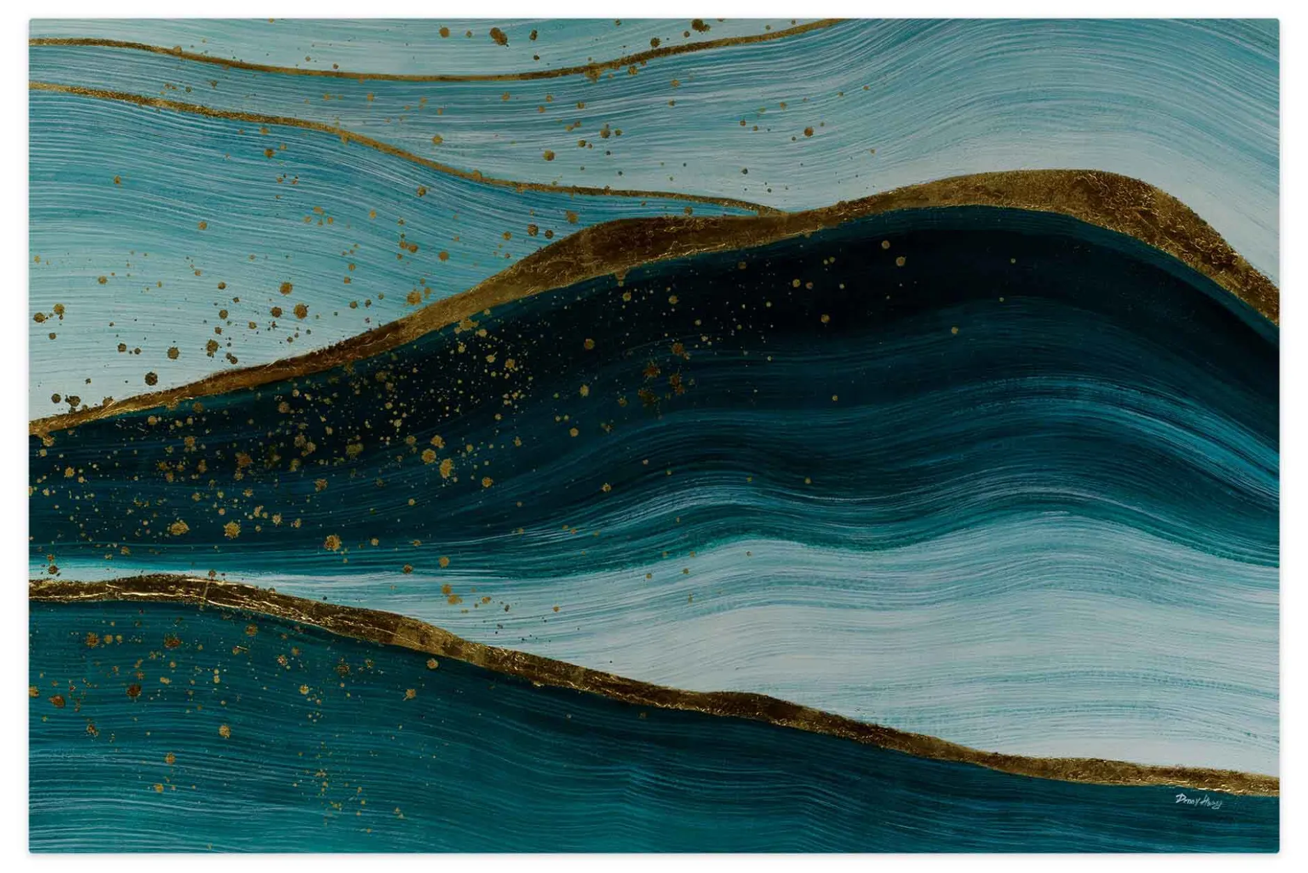Öl Gemälde 'In turquoise Shimmer' | Handgemaltes Unikat