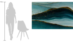 Öl Gemälde 'In turquoise Shimmer' | Handgemaltes Unikat