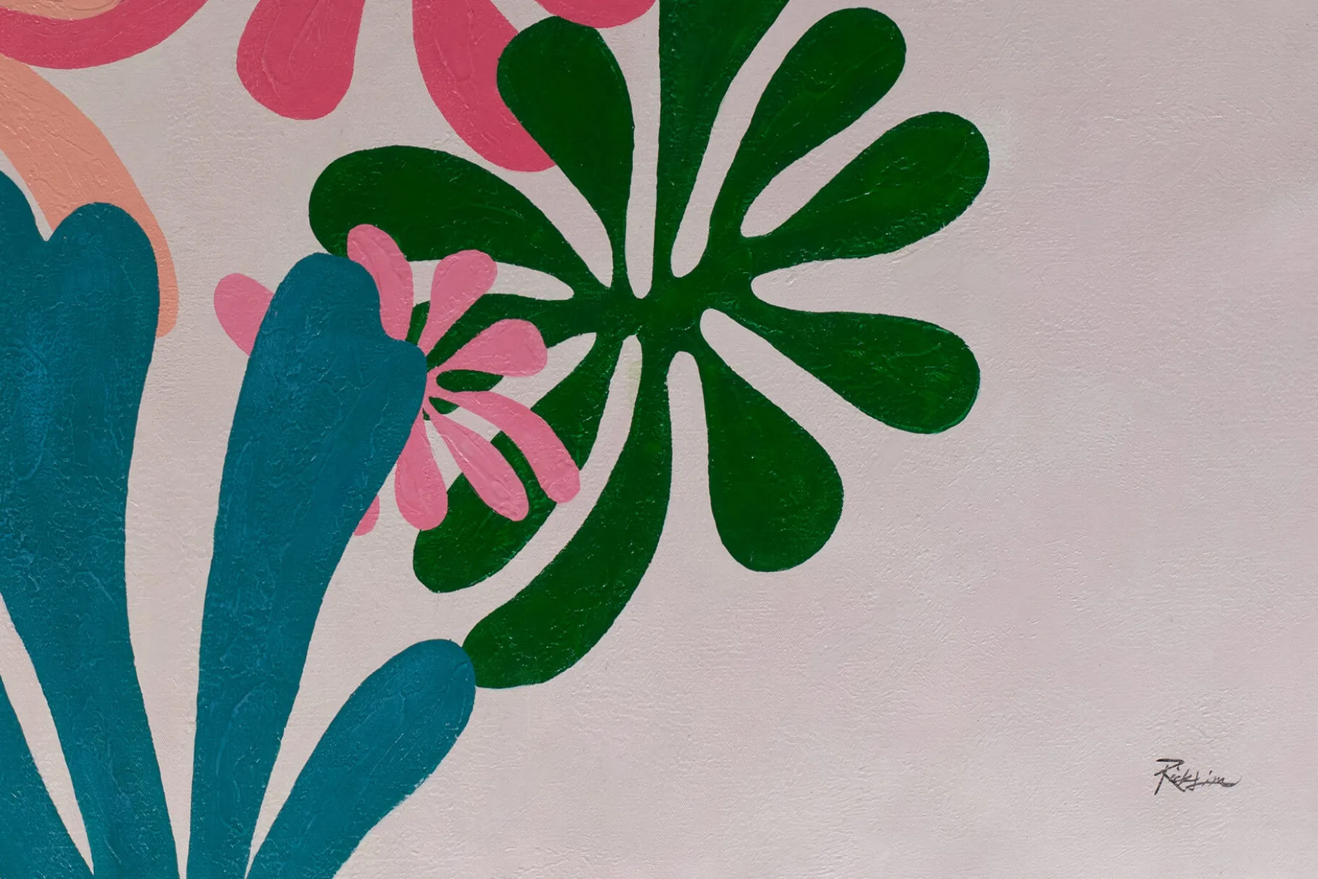 Öl Gemälde 'Jaunty Flowers' | Handgemaltes Unikat