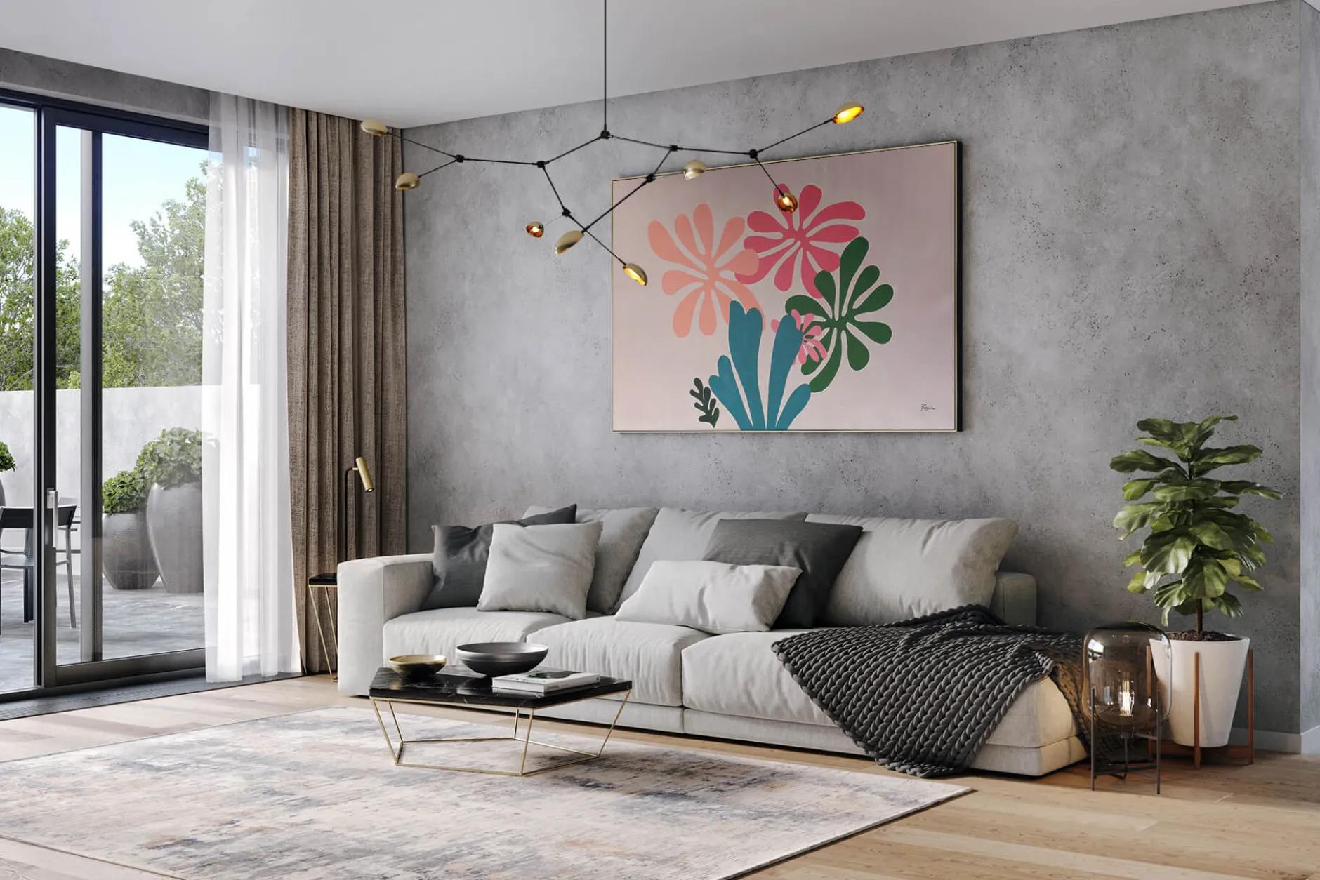 Öl Gemälde 'Jaunty Flowers' | Handgemaltes Unikat