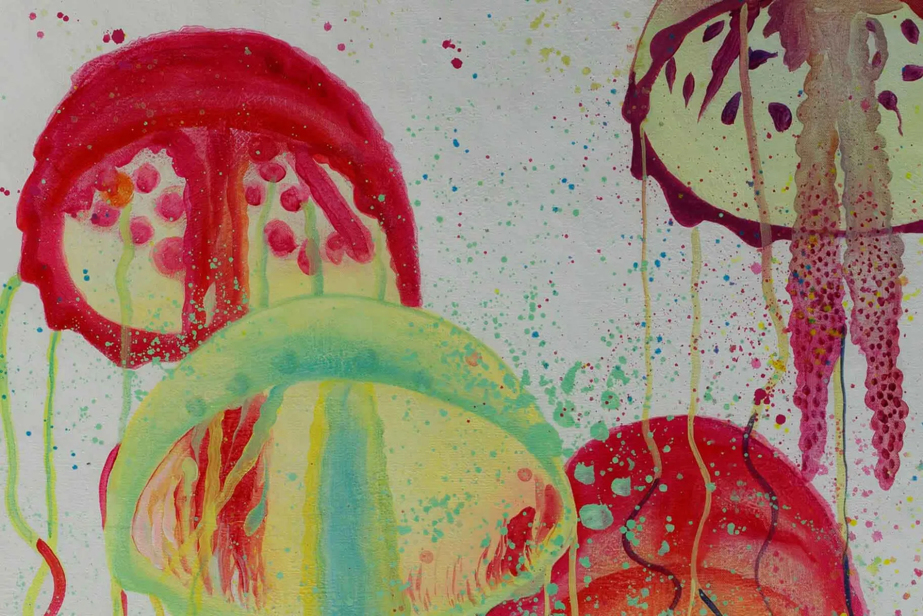 Öl Gemälde 'Jellyfish Spectrum' | Handgemaltes Unikat
