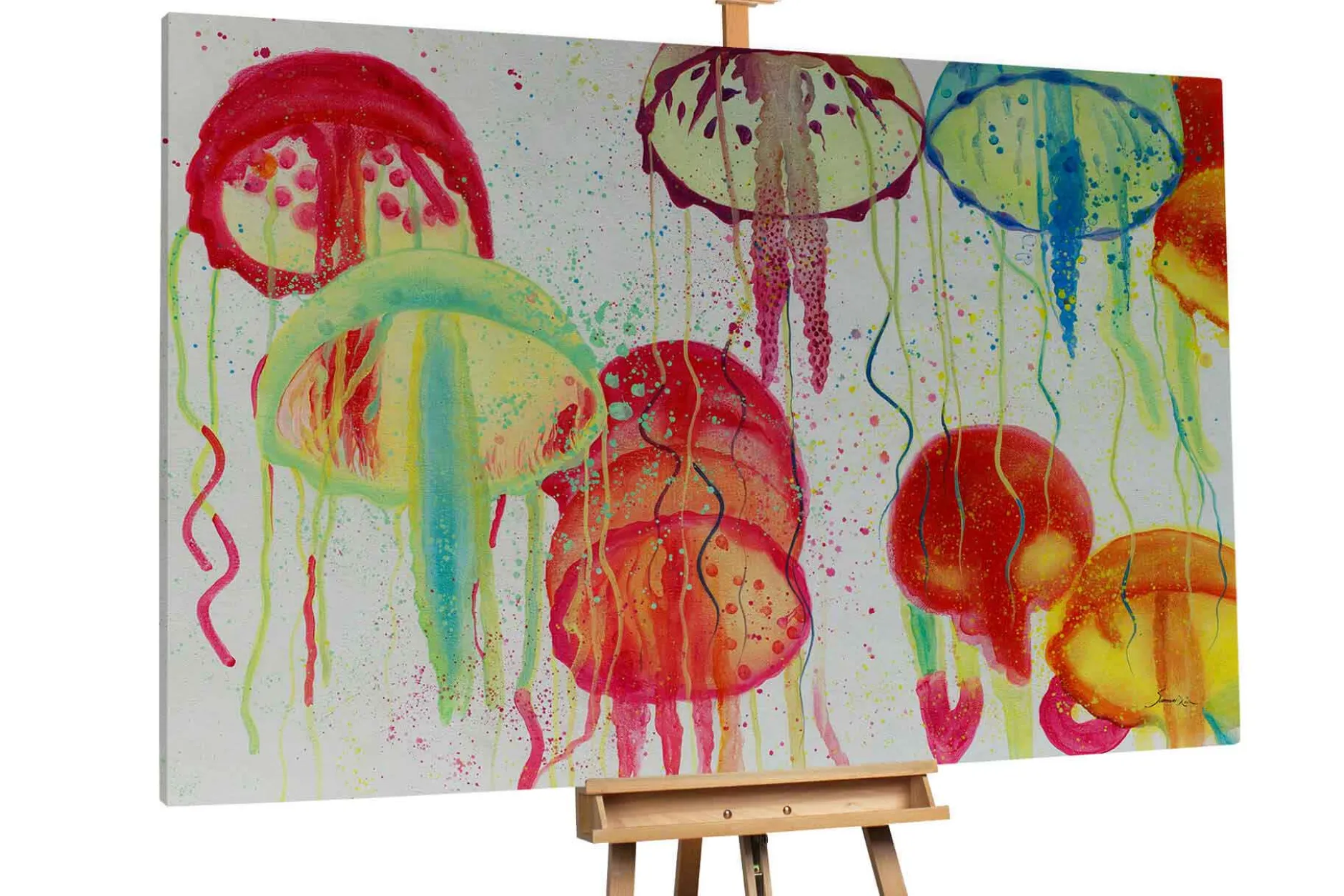 Öl Gemälde 'Jellyfish Spectrum' | Handgemaltes Unikat