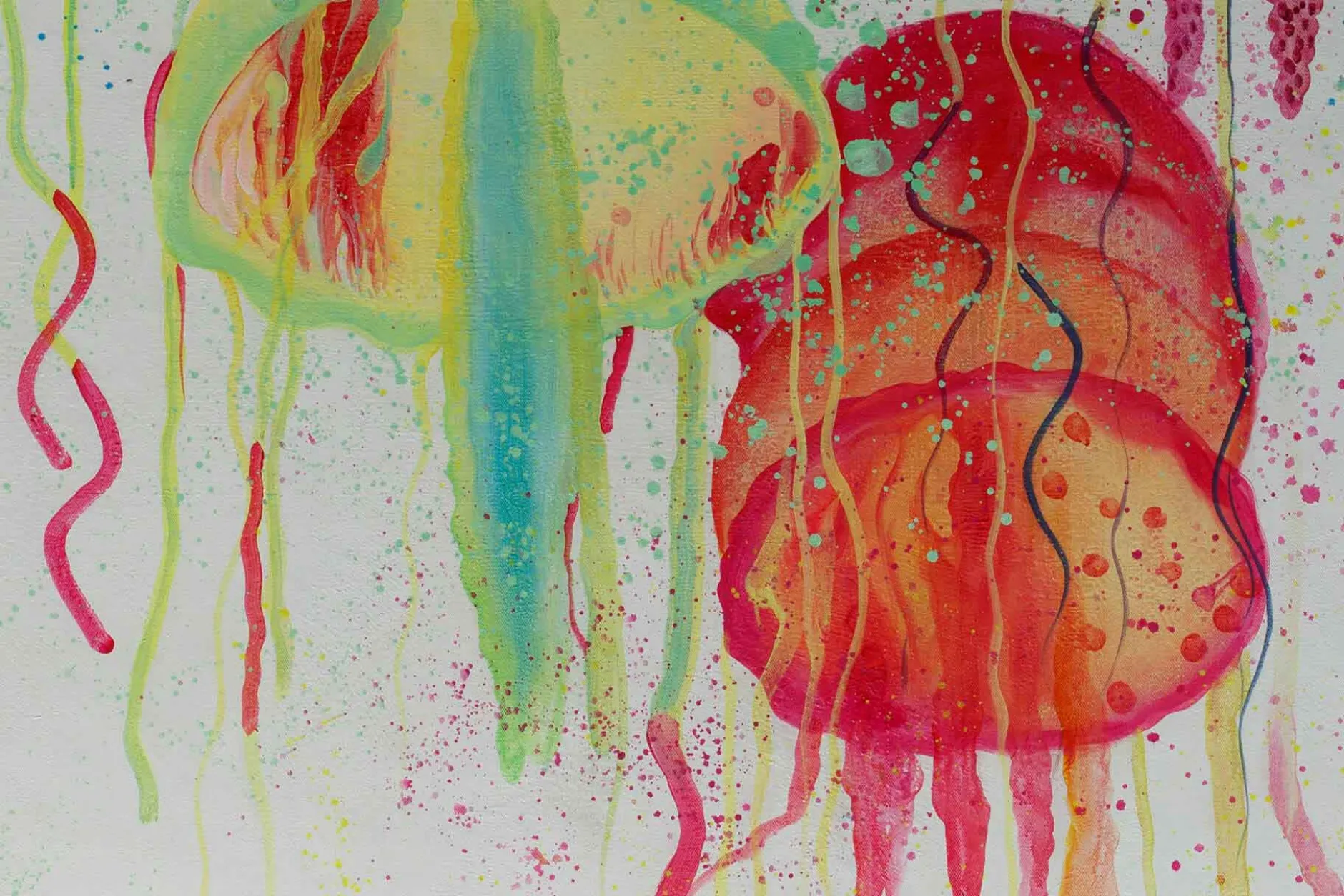 Öl Gemälde 'Jellyfish Spectrum' | Handgemaltes Unikat