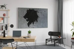 Öl Gemälde 'Lion Nature' | Handgemaltes Unikat