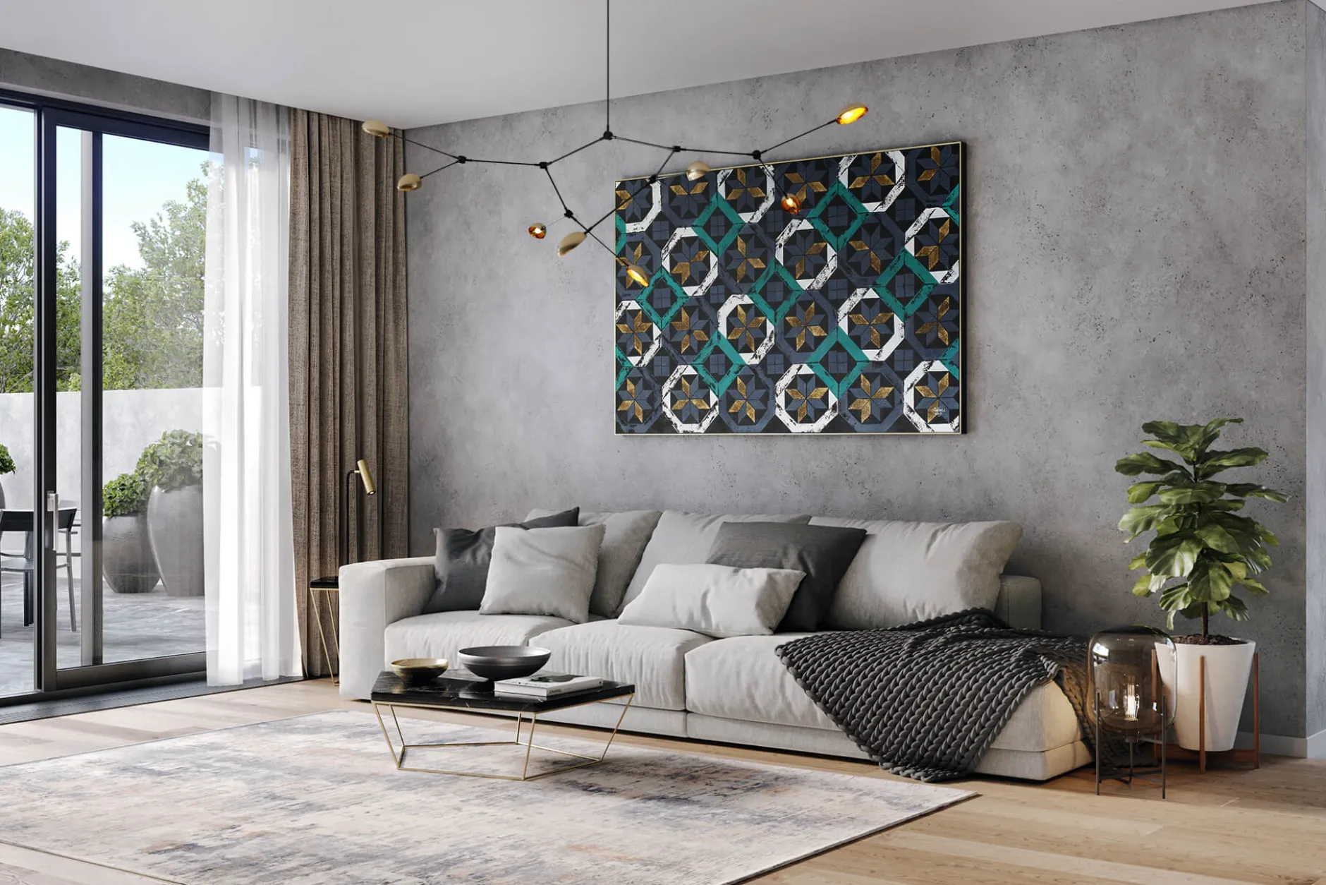 Öl Gemälde 'Magnificent Tiles' | Handgemaltes Unikat