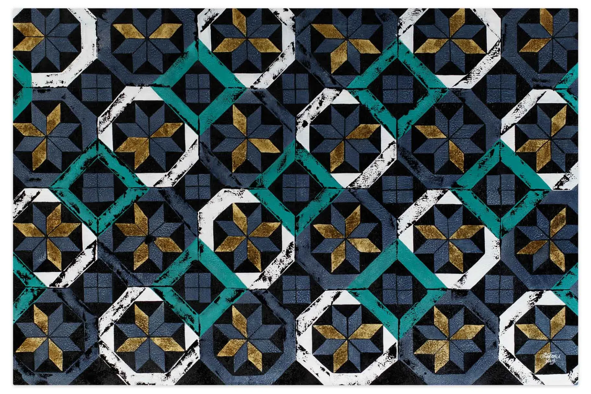 Öl Gemälde 'Magnificent Tiles' | Handgemaltes Unikat