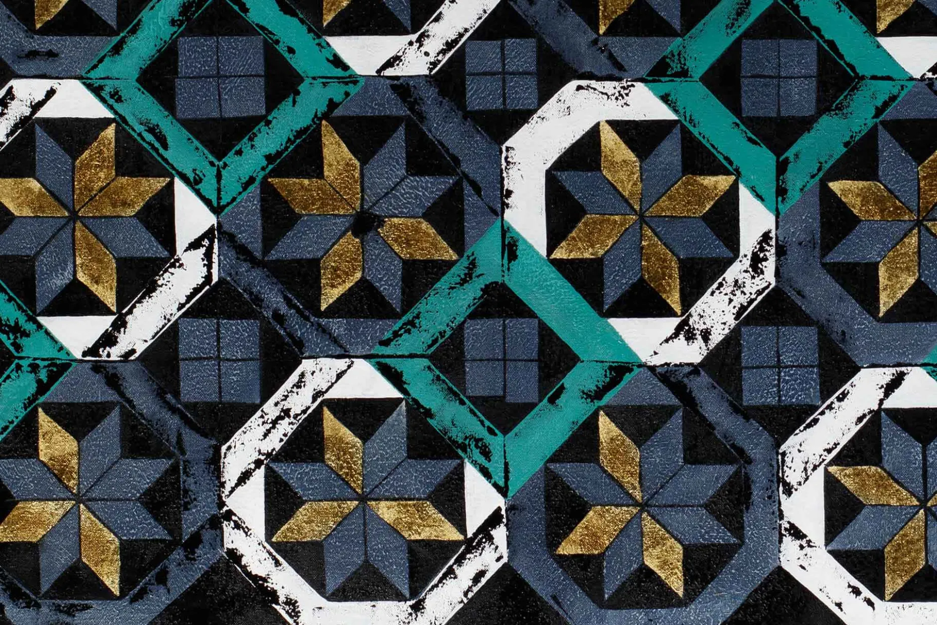 Öl Gemälde 'Magnificent Tiles' | Handgemaltes Unikat