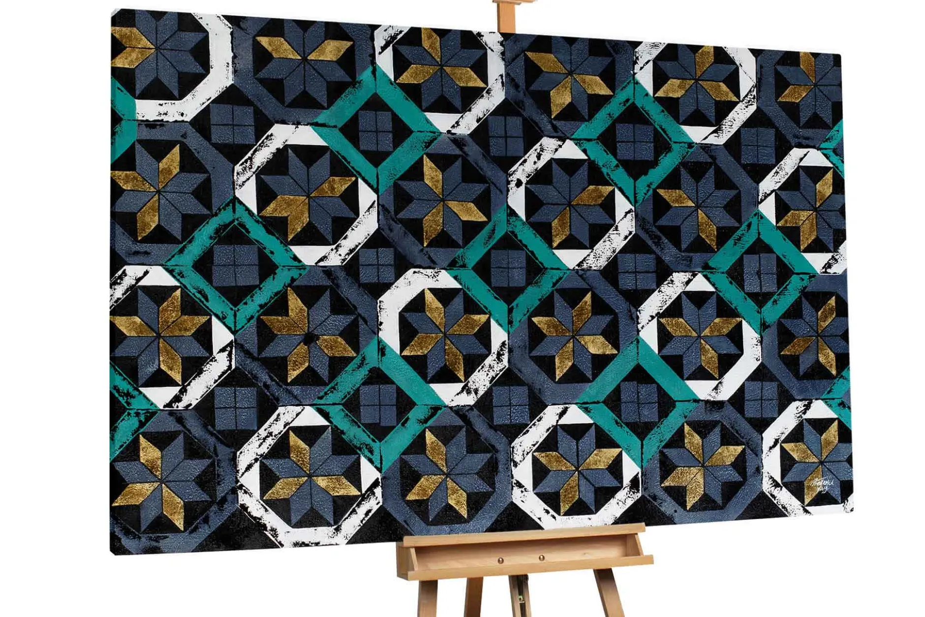 Öl Gemälde 'Magnificent Tiles' | Handgemaltes Unikat