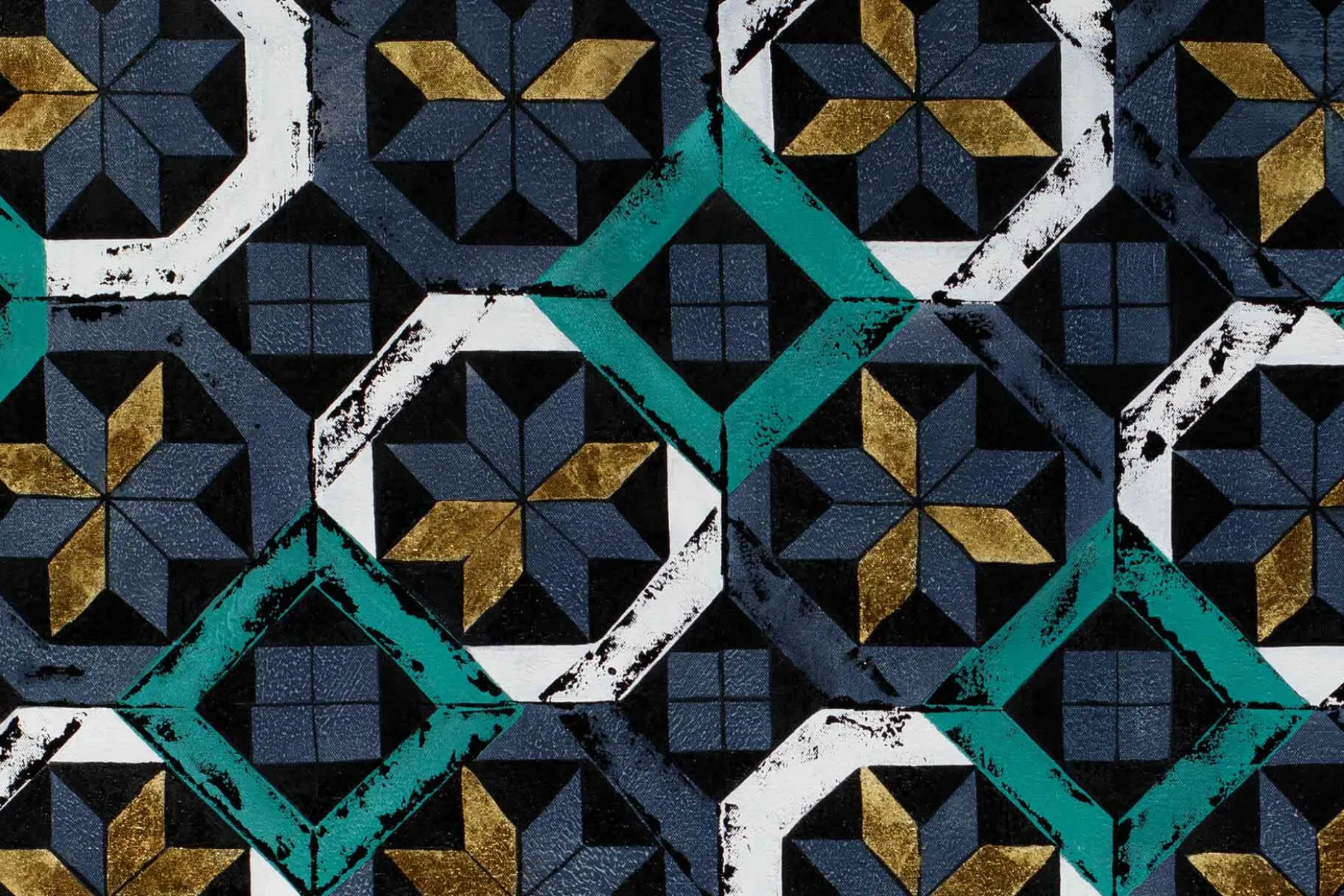 Öl Gemälde 'Magnificent Tiles' | Handgemaltes Unikat