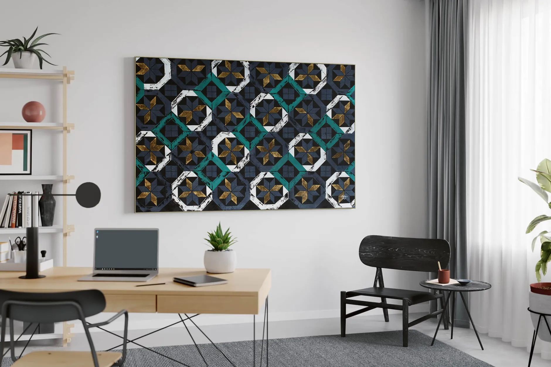 Öl Gemälde 'Magnificent Tiles' | Handgemaltes Unikat