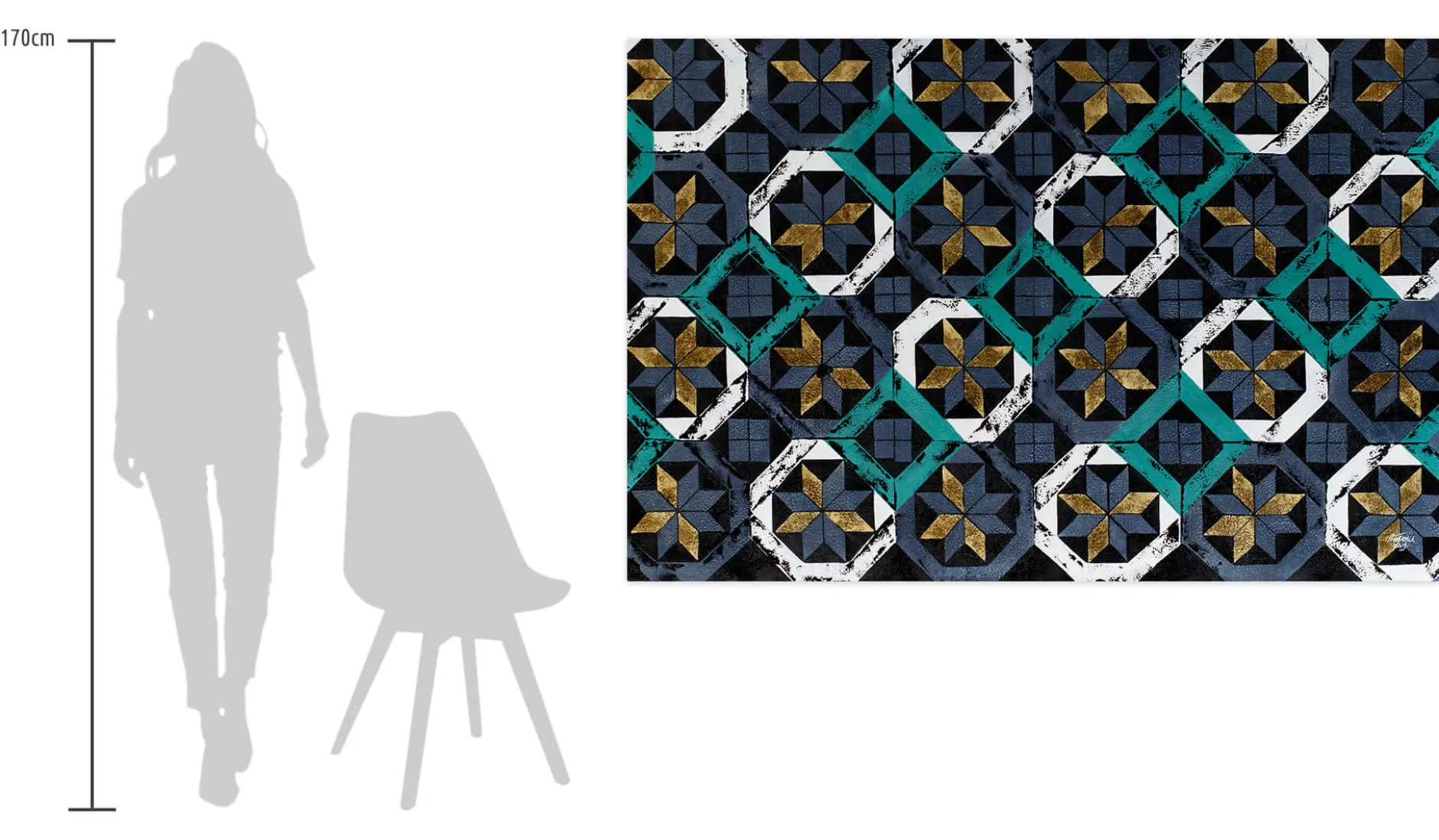 Öl Gemälde 'Magnificent Tiles' | Handgemaltes Unikat
