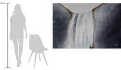 Öl Gemälde 'Magnificent Waterfall' | Handgemaltes Unikat
