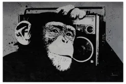 Öl Gemälde 'Monkey Music' | Handgemaltes Unikat