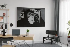 Öl Gemälde 'Monkey Music' | Handgemaltes Unikat