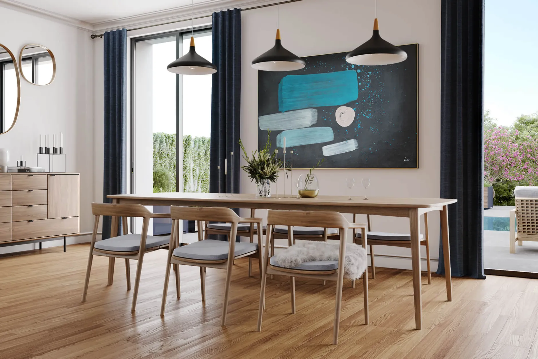 Öl Gemälde 'Neon Motif' | Handgemaltes Unikat