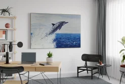 Öl Gemälde 'Ocean Dolphin' | Handgemaltes Unikat