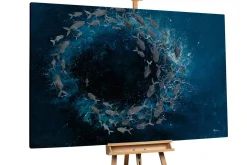 Öl Gemälde 'Oceanic Formation' | Handgemaltes Unikat