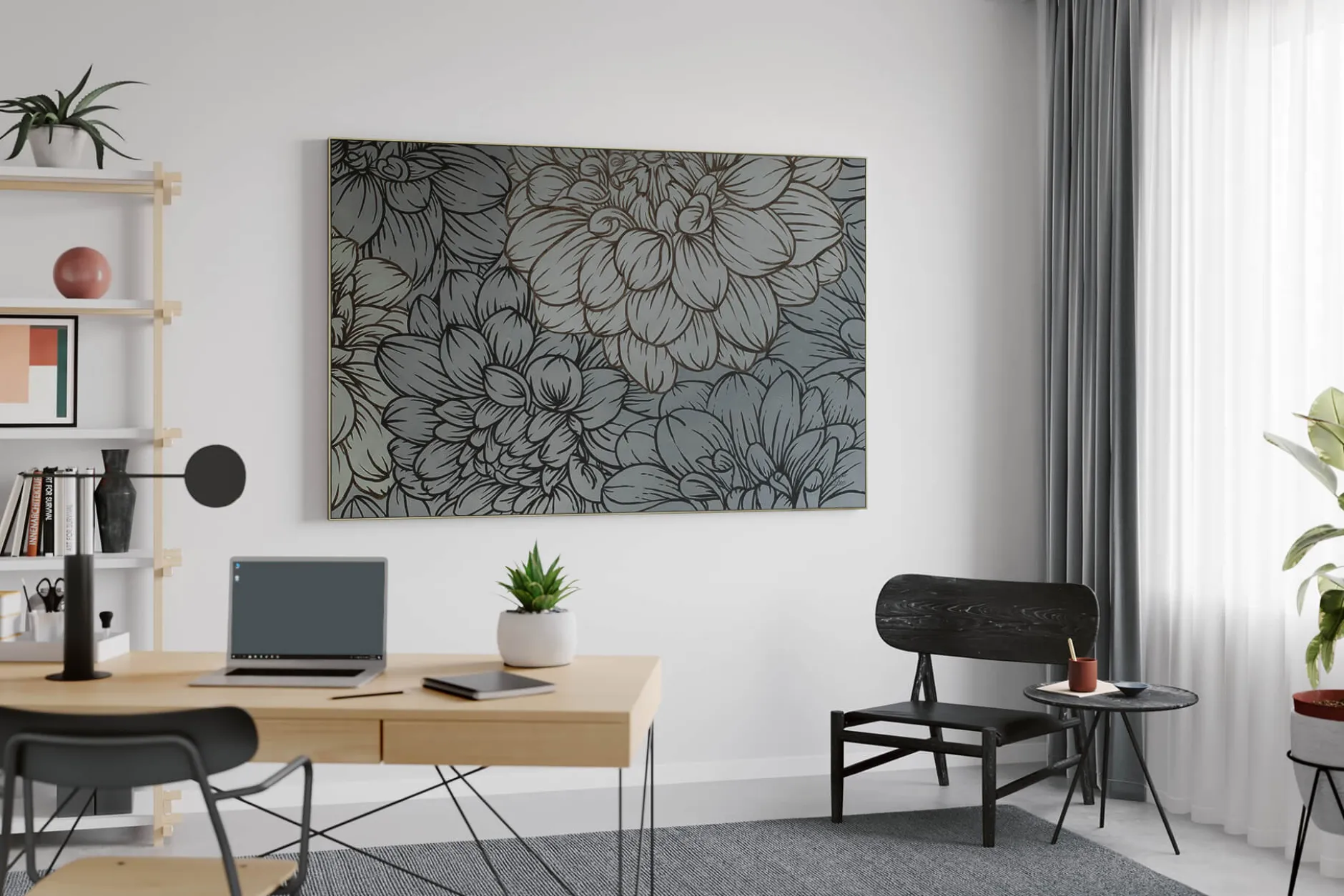 Öl Gemälde 'Panorama of Flowers' | Handgemaltes Unikat